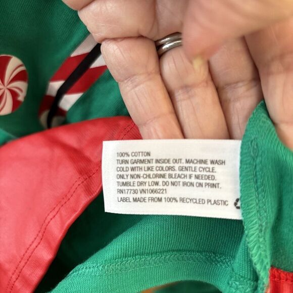 Wondershop Christmas Elf Shirt M Gold Red Green Long Sleeve NEW Stretch Pullover - Picture 5 of 8